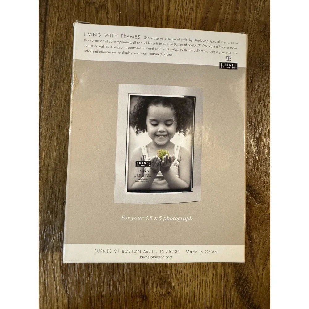 Burnes of Boston 3.5x5 Silver Metal Picture Photo Frame New Vertical‎ Horizontal